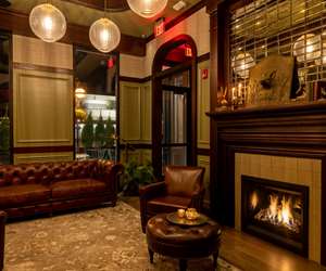Cozy fireplace at The Graceful Ordinary