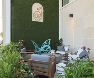 Patio seating at The Graceful Ordinary